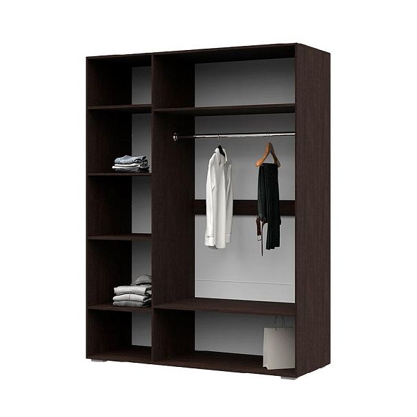 Вегас Шкаф 3-х ств 1500*2000*570 венге/белый глянец - Вид 2