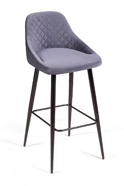 Стул барный Douglas ромб, бархат светло-серый 26 - Вид 4