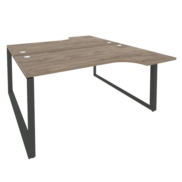 Onix Рабочая станция на О-образном м/к O.MO-D.SA-1 Тиквуд темный/Антрацит металл 1580*1995*750 (1475/460) - Вид 1