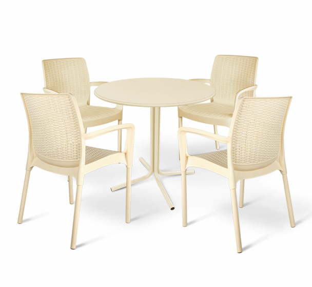 Основание для стола Sheffilton SHT-TU7 ваниль ваниль/черный - Вид 5