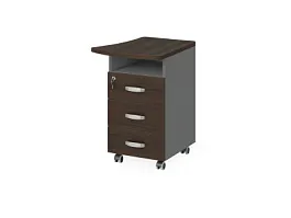 БЕРЛИН / BERLIN Тумба приставная правая 570х600х740 Венге/Серый - Фото предпросмотра