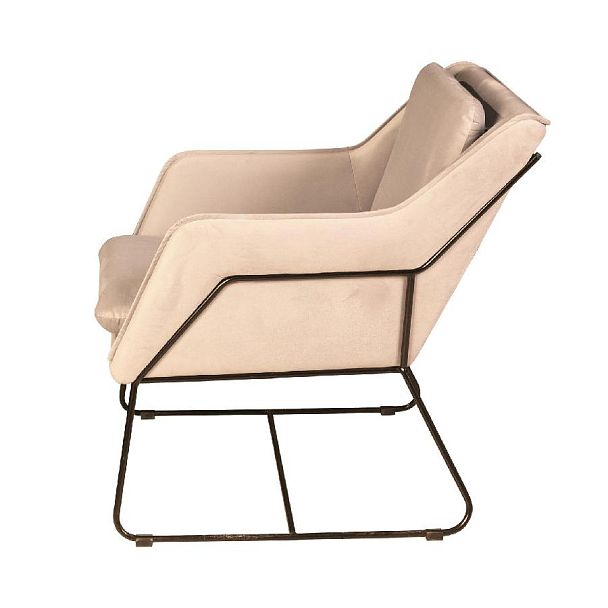 Кресло Alex, бархат бежевый 5 - Вид 3