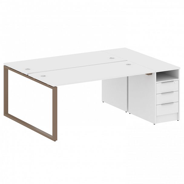 Рабочая станция "Metal System" БО.РС-СТП-2.4 белый/мокко - Вид 1
