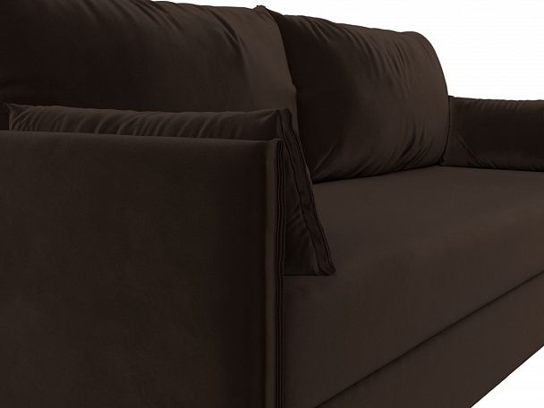 Диван угловой Сайгон (полностью микровельвет коричневый) - Вид 4