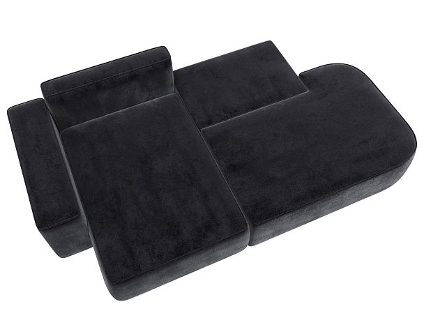 Диван угловой Лига-065 угол левый Велюр серый - Вид 8