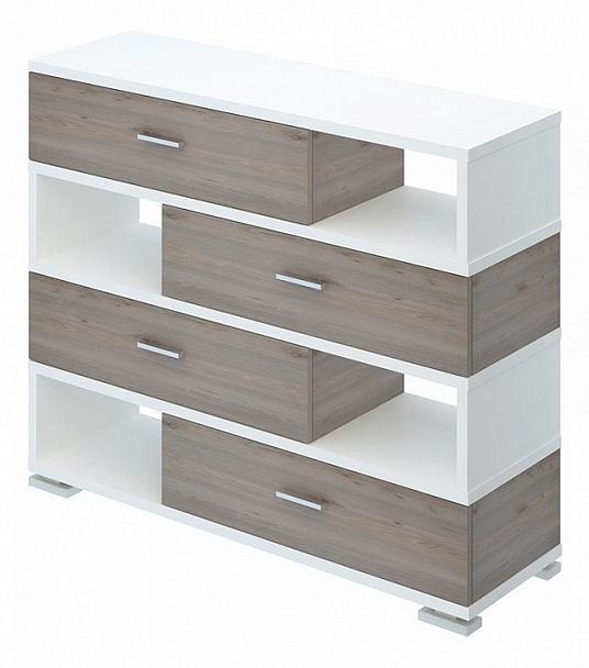 Тумба комбинированная Домино нельсон СБ-40/4 Белый/Нельсон - Вид 1