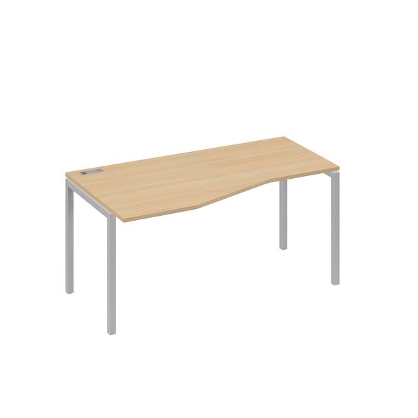 Стол эргономичный левый "Техно" на металлокаркасе DUE A4 А4 Б2 065 БП натуральный дуб / металлокаркас серый - Вид 1