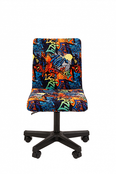 Кресло CHAIRMAN KIDS 109, пластик черный, ткань велюр, принт CRAZY - Вид 3