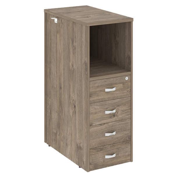 Onix Тумба 4 ящика завершающая, правая O.R-TV-4 (R) Тиквуд темный 436*767*1185 - Вид 1