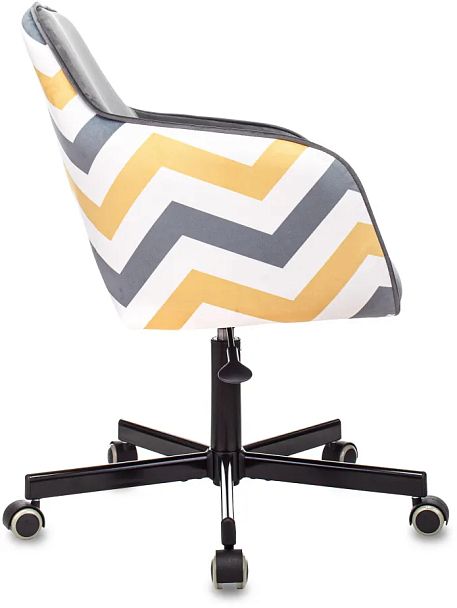 Кресло Бюрократ CH-380M серая жемчужина Italia 26 зигзаг крестов. металл - Вид 2