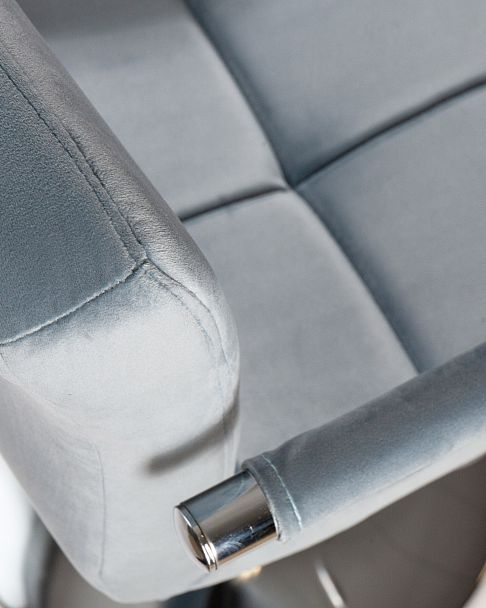 Стул барный DOBRIN KRUGER ARM (пудрово-голубой велюр (MJ9-74)) - Вид 7