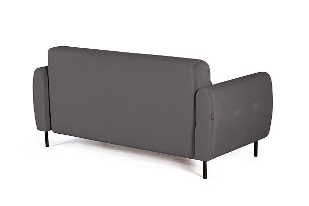 Siena диван-кровать прямой с подлокотниками, бархат серый 27 - Вид 5