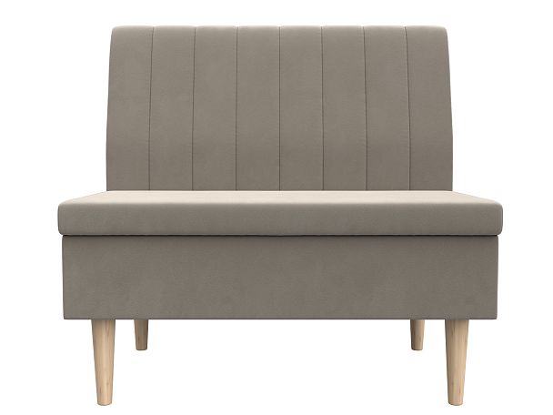 Диван прямой Мини Микровельвет бежевый - Вид 2