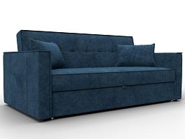 Диван прямой Лига-104 (160) Велюр синий - Фото предпросмотра