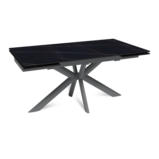 Стол раскладной Strong (160+40+40), керамика матовая Black Gold - Вид 1