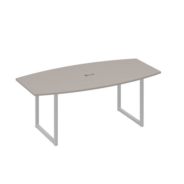 Стол переговорный 200 с металлокаркасом QUATTRO A4 А4 Б4 113 БП мокко премиум / металлокаркас серый - Вид 1
