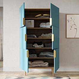 Большой комод с шестью дверками Line LN04/GR1/blue - Фото предпросмотра