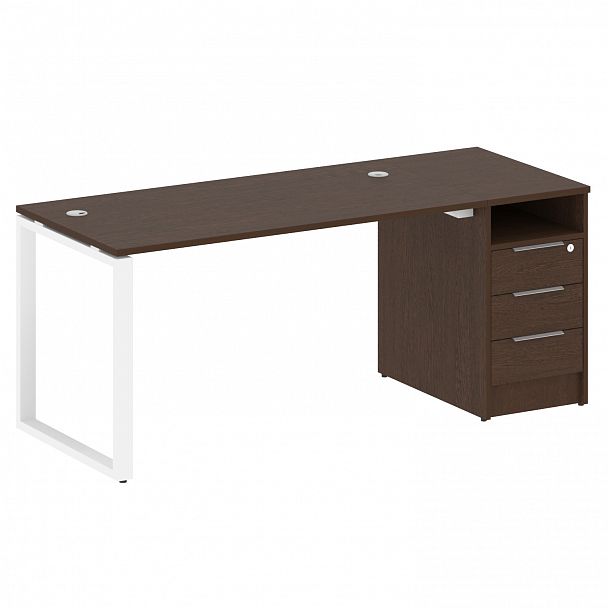 Рабочая станция "Metal System" БО.РС-СТП -1.3 венге/белый - Вид 1