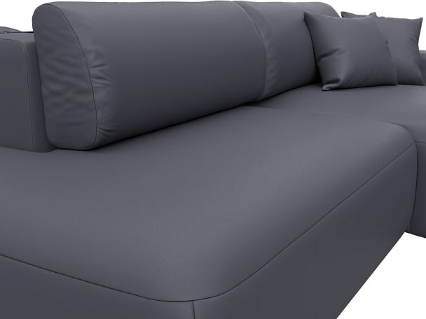 Диван угловой Лига-036 НПБ Модерн правый угол Экокожа серый - Вид 4