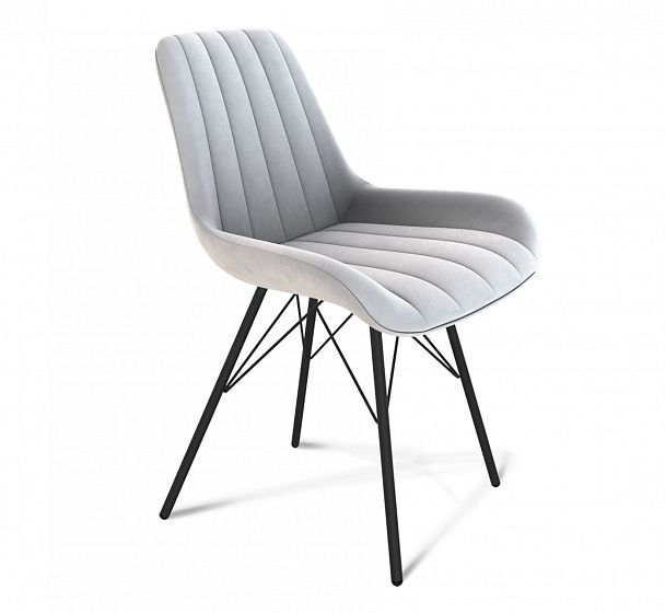 Стул Sheffilton SHT-ST37/S37 серое облако/черный муар - Вид 1