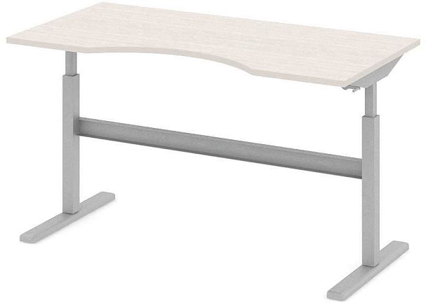 Стол офисный рабочий "Трансформер"  ПК-ТРС-СТЭ160Х80/МРМ-В1-30 дуб альпийский - Вид 1