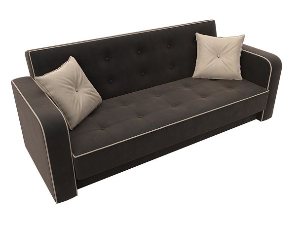 Диван-книжка Тур Велюр коричневый - Вид 5