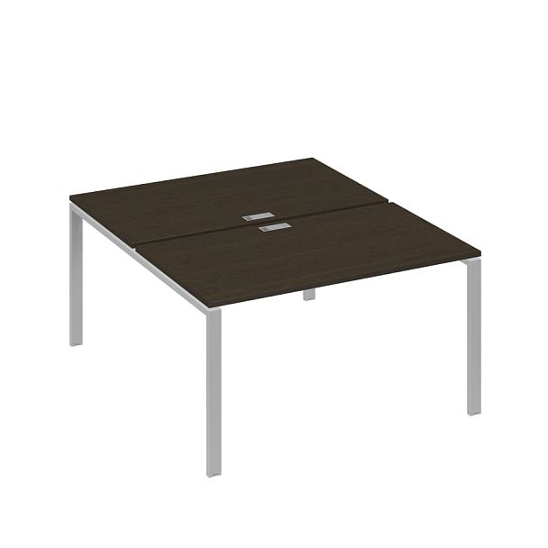 Станция рабочая на металлокаркасе UNO 2х140 A4 А4 Б1 177 БП венге / металлокаркас серый - Вид 1