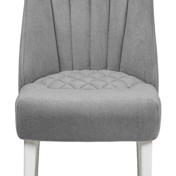 Стул деревянный мягкий Лорелин Белый/Серый велюр - Вид 11