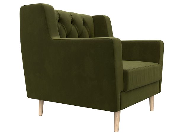 Кресло Брайтон Люкс (полностью микровельвет зеленый) - Вид 3