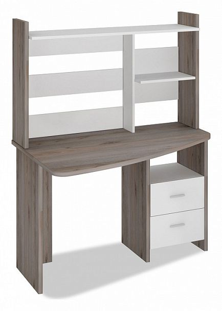 Стол компьютерный Домино Лайт СКЛ-Крл 120+НКЛ-120 Белый/Нельсон левый - Вид 1