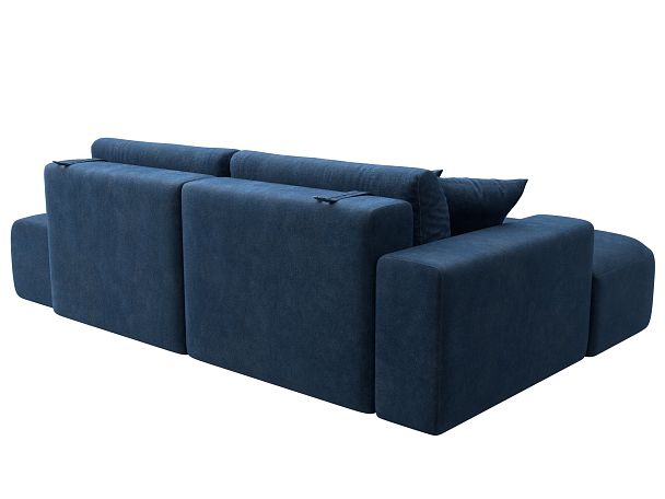 Диван угловой Лига-036 НПБ Модерн левый угол Велюр синий - Вид 6