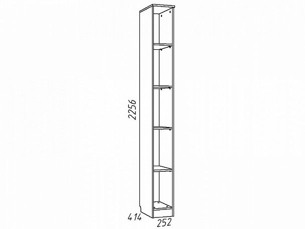 Стеллаж-колонка Акварель НМ 013.93 - Вид 2