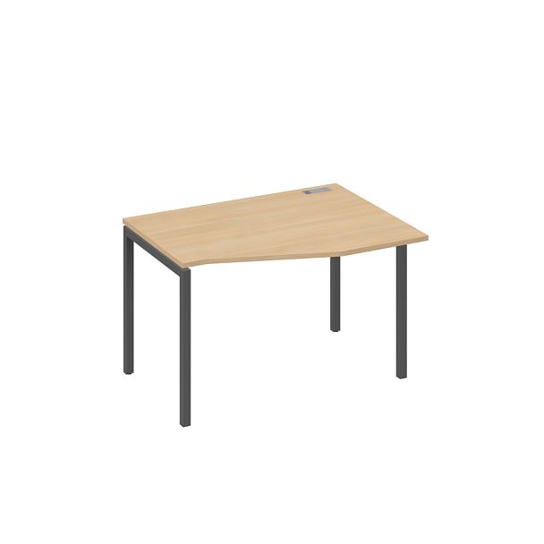 Стол эргономичный правый "Техно" на металлокаркасе DUE A4 А4 Б2 062 БП натуральный дуб / металлокаркас антрацит - Вид 1