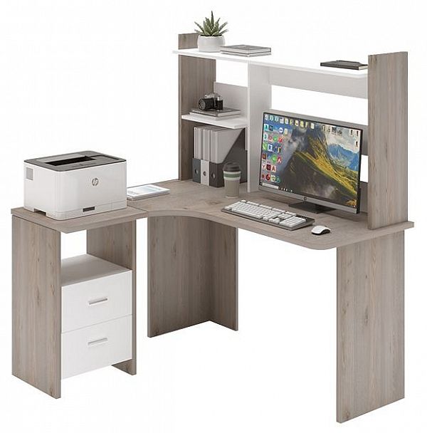 Стол компьютерный Домино Lite СКЛ-Угл130+НКЛ-130 - Вид 2