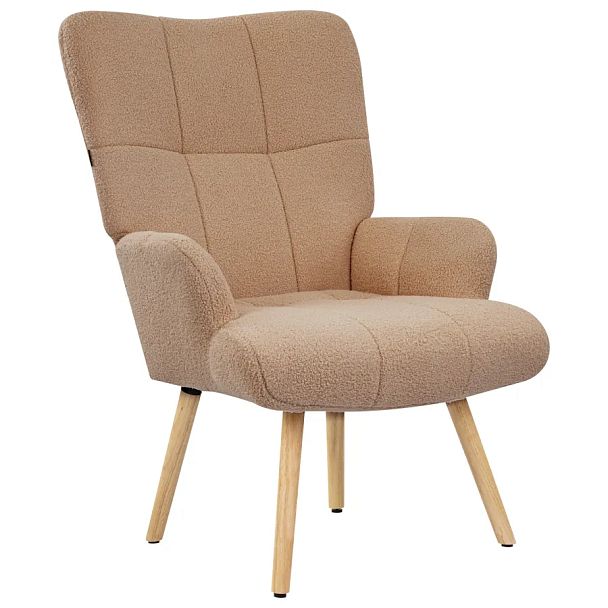 Кресло BRABIX "Soft LC-305", фактурная ткань букле (экомех), светло-бежевое, 533147 - Вид 2
