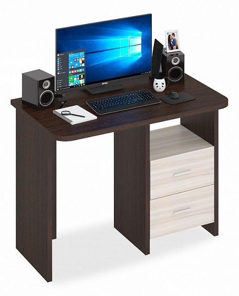 Стол письменный Домино Lite СКЛ-Прям100Р Венге/Карамель - Вид 1