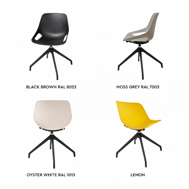 Стул "Q5 SW КРЕСЛО на базе SWISS с пластиковыми глайдерами, черный - Вид 2