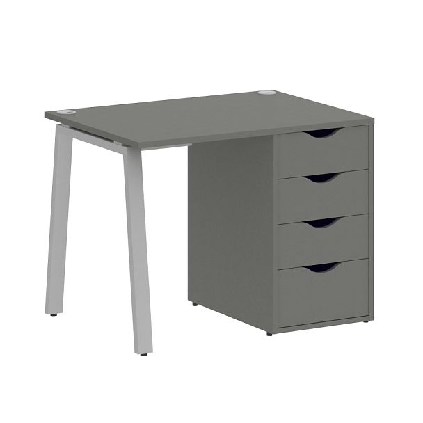 Home Office Стол письменный VR.SP-3-98.4.A Металлик/Серый металл 980*720*750 - Вид 1