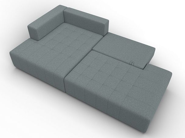 Диван угловой Лига-103 НПБ угол левый Рогожка серый - Вид 8