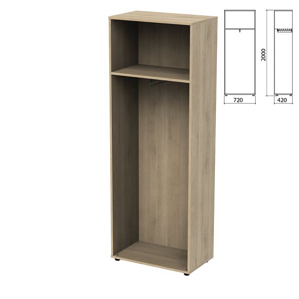 Шкаф (каркас) для одежды "Приоритет" (720х420х2000 мм), кронберг, К-935, К-935 кронберг - Вид 1