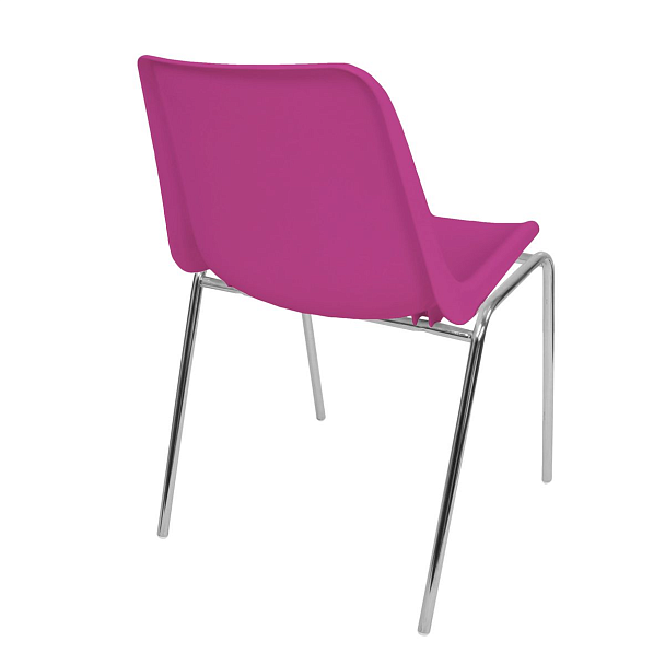 Стул Vicenza (4 ножки) Каркас хром, фиолетовый, РП+ИК, стопируемый - Вид 4