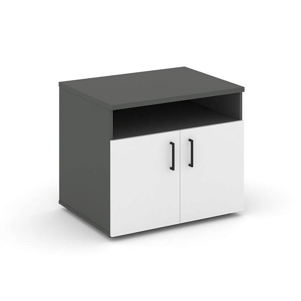 Стайл Проджект Тумба для оргтехники/сервисная SN.TS-001 Антрацит/Антрацит/Белый/Черный Ручки 796*600 - Вид 1