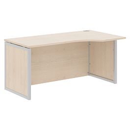 Стол эргономичный XQPCET 169H(R) Бук Тиара/Алюминий 1600х900х750 XTEN-QP - Фото предпросмотра