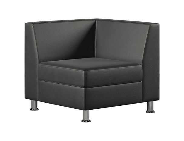 Модуль Everprof Monro угловой Экокожа Черный - Вид 1