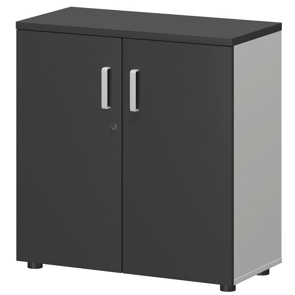 Шкаф СМШ-28Д Тип2 Белый/Графит 792x380x835 Смарт - Вид 1