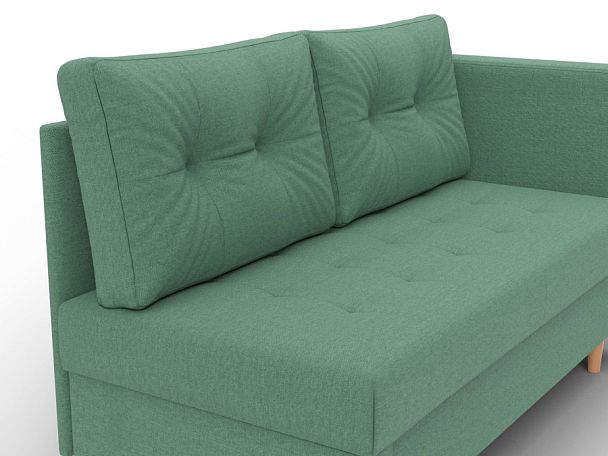 Кушетка Лига-098 Рогожка зеленый - Вид 4