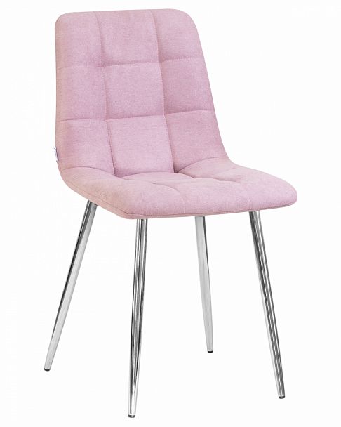 Стул обеденный DOBRIN ALEX (хром ножки, сиреневая ткань (UF860-04B)) - Вид 1