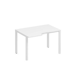 Стол эргономичный левый на металлокаркасе КФ Комфорт КФ К.Б1 1135 БП белый премиум / белый - Фото предпросмотра