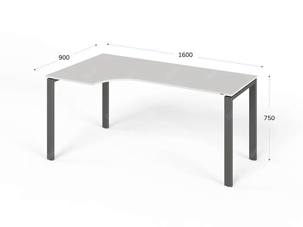 ЛАЙТ / LIGHT RLG016-14x9L Угловой стол 160x90x75 Белый - Вид 2