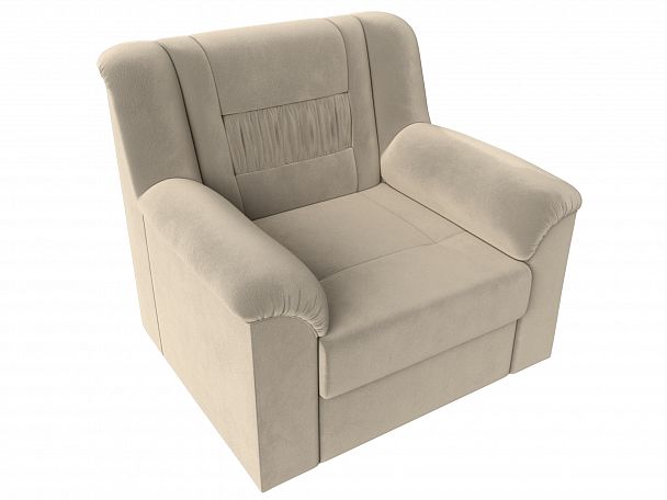 Кресло Карелия (полностью микровельвет бежевый) - Вид 5
